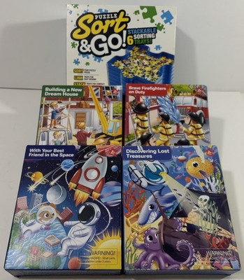 Lot Ravensburger Sort And Go Sorting Trays 6 Trays + 8 Quokka Puzzles For 3+
