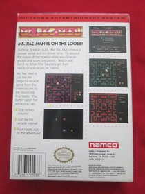 Ms. Pac-Man (Nintendo Entertainment System, NES) CIB Complete Namco