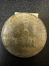 1976 Winter Olympic Games Innsbruck  Austria 100 Schilling Silver Coin Toned