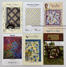 Quilt Patterns Lot Of 6 Various Artists Vintage