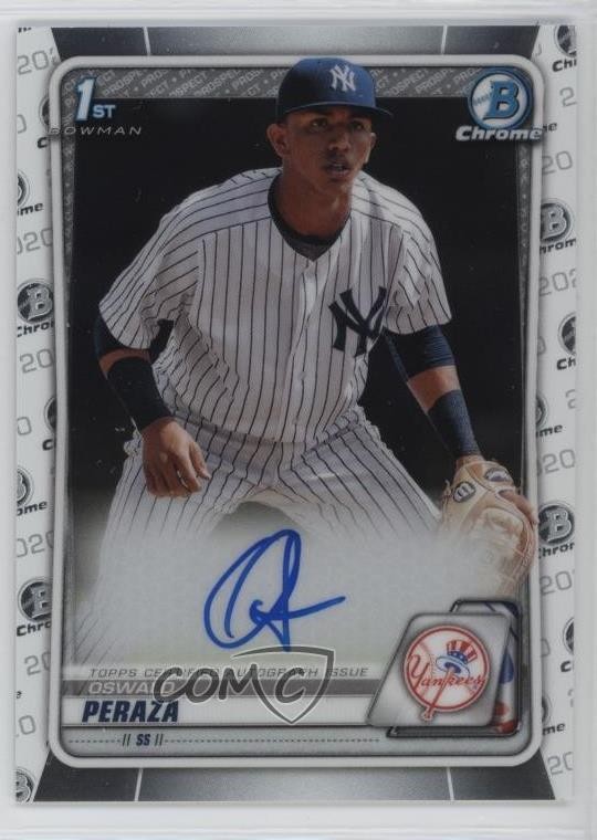 2020 Bowman Chrome Prospect Auto Oswald Peraza #CPA-OP Auto 9v7