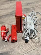 Nintendo Wii Console Red 25th Anniversary RVL-001 GameCube Compatible Bundle Set