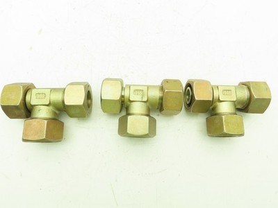 Voss S25 Metric EO 24° Swivel Nut Run Tee 25mm Tube x M36 Thread  Lot of 3