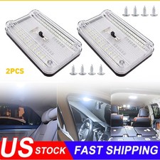Universal Led Vehicle Interior Car Double Light Dome Roof Ceiling Lamp White 12v