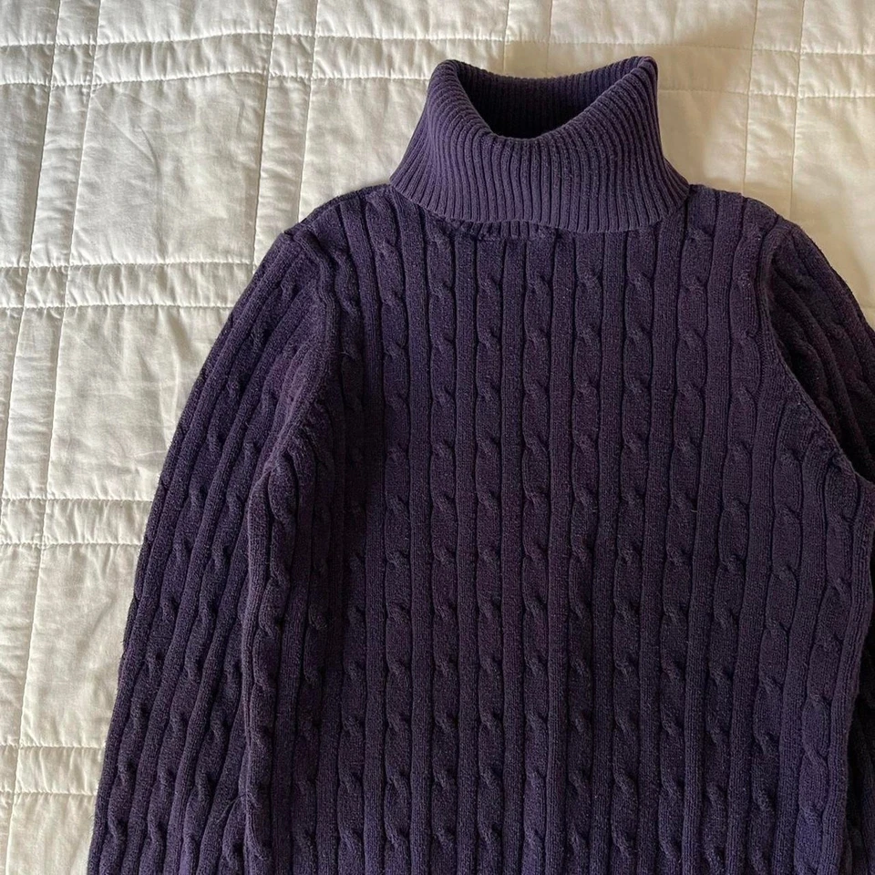 st johns bay Y2k темно фиолетовый вязаный свитер sz med академия гранж - Изображение 2 из 4