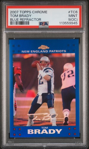 Tom Brady [Blue Refractor] #TC6 2007 Topps Chrome card