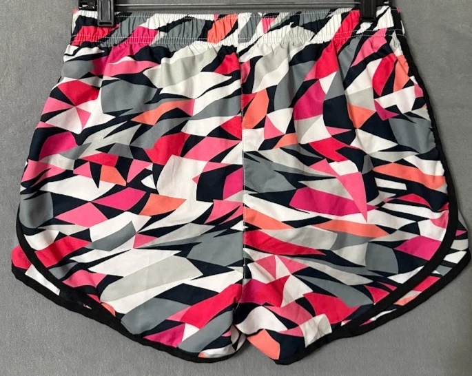 Calvin Klein Shorts Women Medium Multicolor Abstract Performance Running Pockets - Image 2 of 4