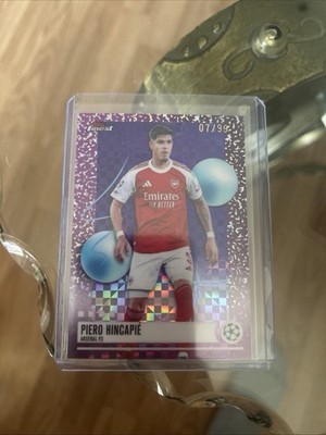 2026 Topps Finest Champions League Piero Hincapie  07/99 Purple Refractor