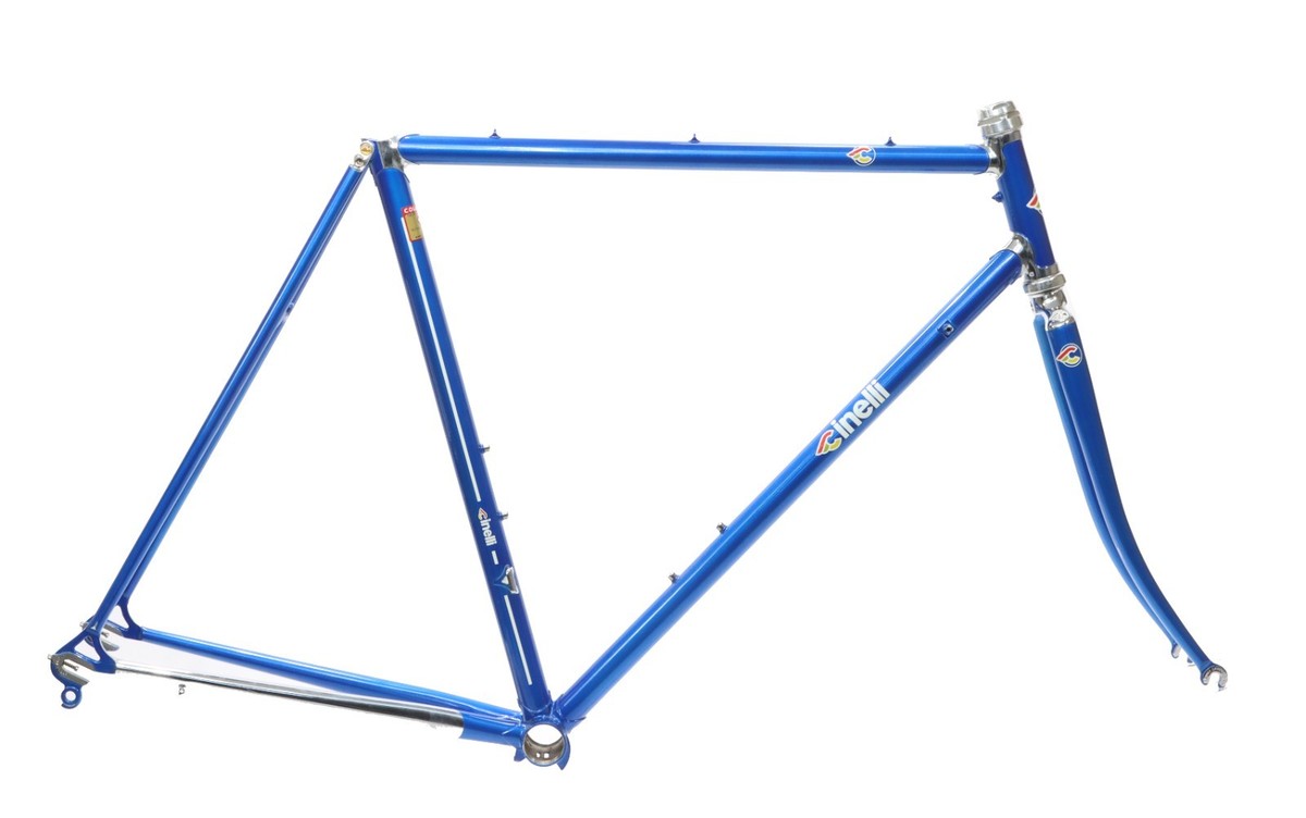 Cinelli Supercorsa Frameset 55cm C-T Blue Columbus SLX Headset NEW