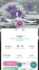 Pokemon Shiny Lugia Shadow Background Silver -P T C Mi'ni GO- Read Description
