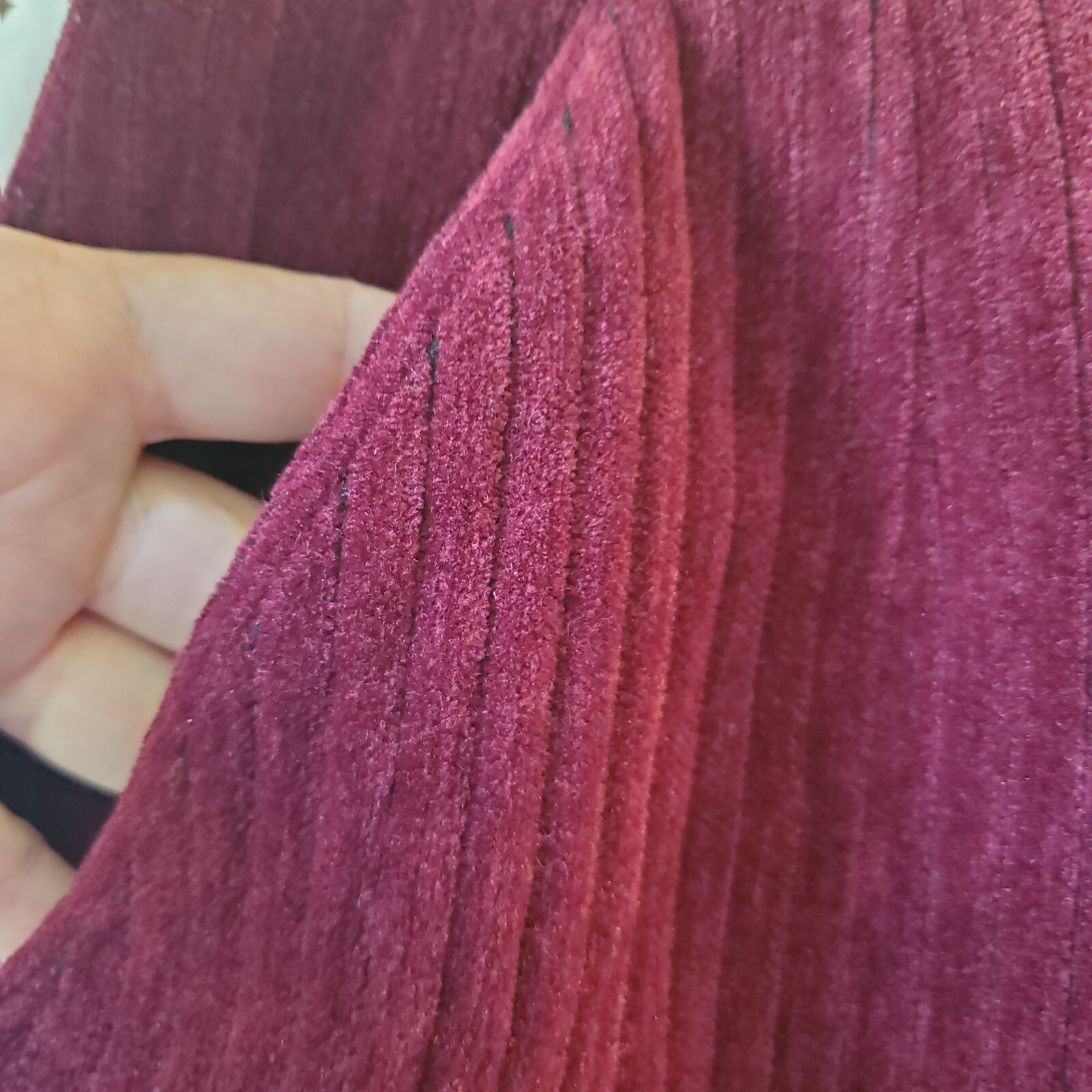 Gonna dritta vintage Yves Saint Laurent Merlot Courderoy taglia 38 US 8 Med *vedi foto