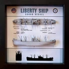 Liberty Ship Shadow Display Box, WW2, Cargo , 9" x 9"