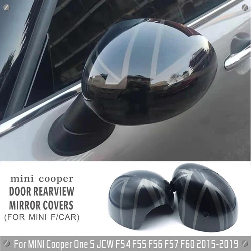Night Jack Side View Mirror Cover W Light For MINI Cooper F54 F55 F56 F60 20-23 - Picture 1 of 6