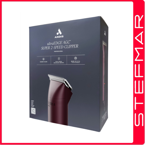 Andis SuperDuty AGC2 Pro Pet Clipper 2 Speed Burgundy with 4 Guide Combs - Bild 1 von 1