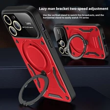 Multifunctional Large Window Magnetic Bracket IPhone 15!14! Cases Metallic&color