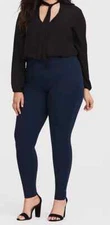 Torrid Slim Fix High Rise Pixie Ponte Pant Blue 00 M/L 10 #B21224