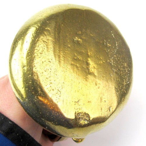 Massiver Messing Krug Kanne Vintage Brass Pitcher Hollywood Regency Gold Tone - Bild 5 von 5