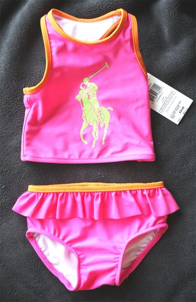 RALPH LAUREN PINK GIRL SWIMSUIT (BAÑADOR NIÑA ROSA). S 9M, NEVER USED, RRP 40€!