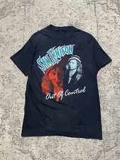 Sam Kinison Out of Control 1988 VINTAGE Black Short Sleeve T Shirt Sz L Made USA