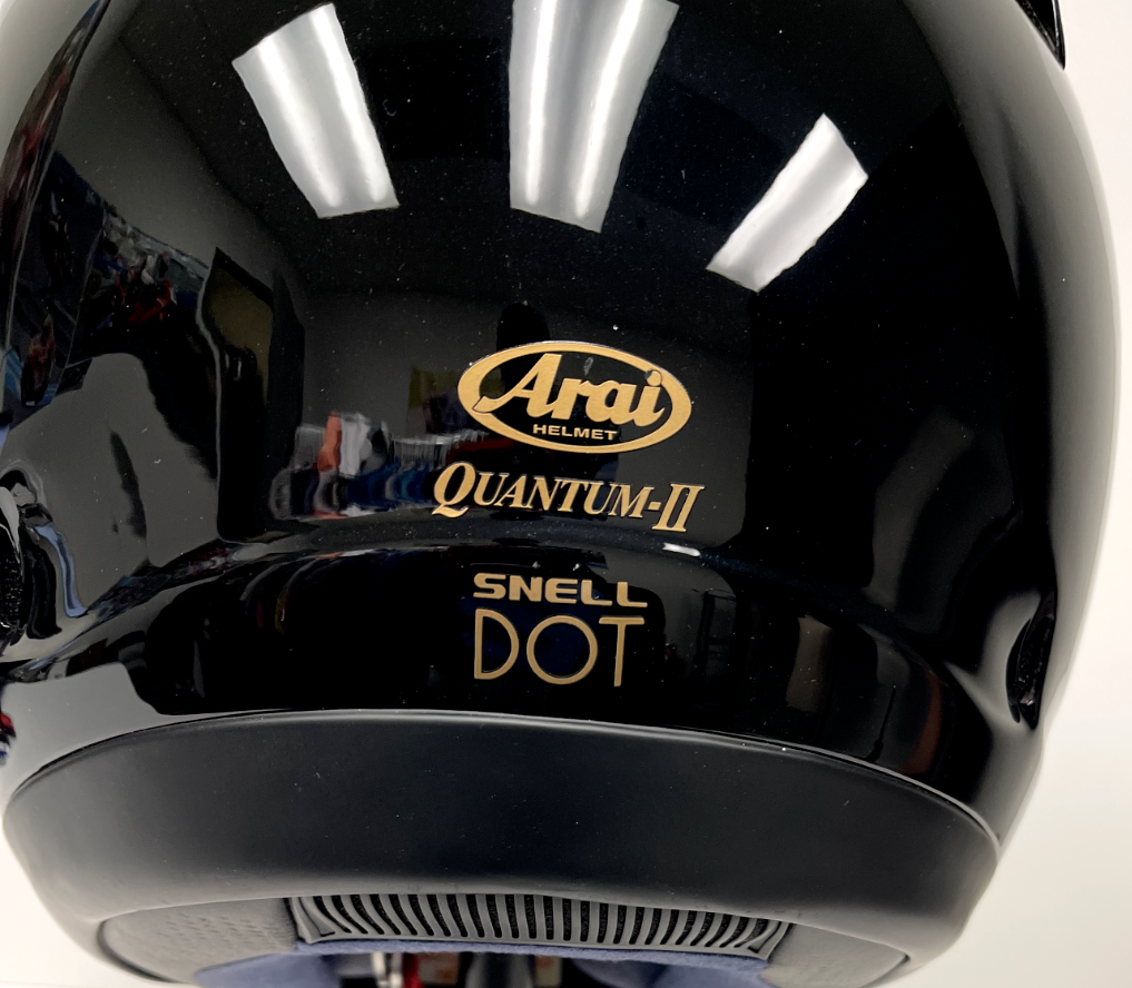 ARAI QUANTUM 2 Motorcycle Helmet Gloss Black Size XS (11/05) | eBay
