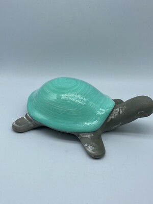 terracotta green Blue shell turtle indoor outdoor decorative Beach ...