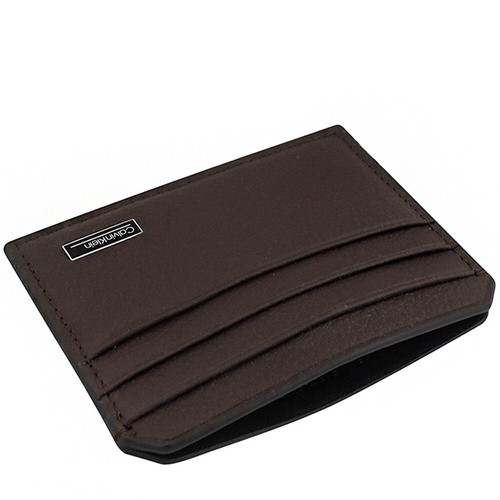 CK - Custodia per carte micro ciottoli marrone - Foto 2 di 2