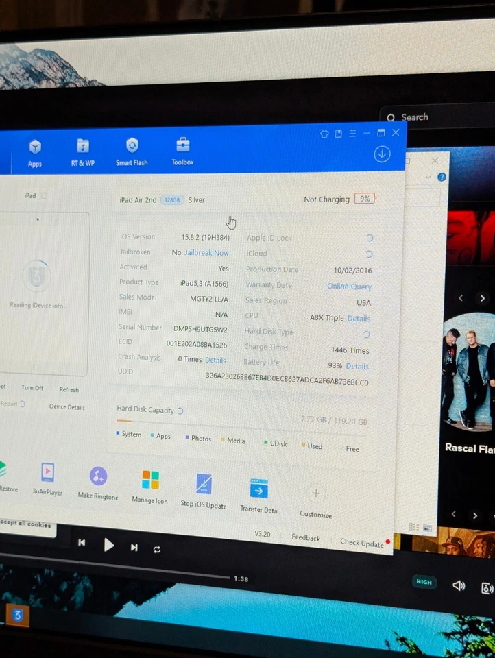 Apple iPad Air 2 9.7" (Triple Core, 16GB, MGX12LL/A) iPad-silver - Image 2 of 4