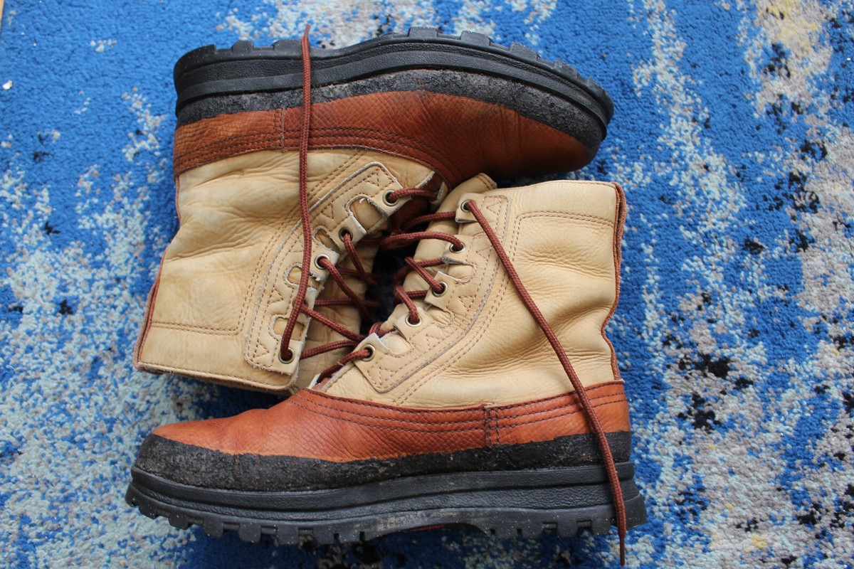 Vintage 90s Nike Air ACG Nevis Tall Leather Hiking Boots Sherpa 