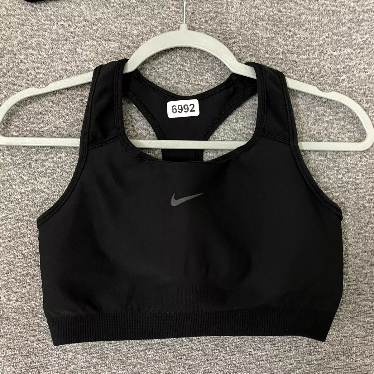 Nike Women's Size Large Black Nylon Padded Sports Bra