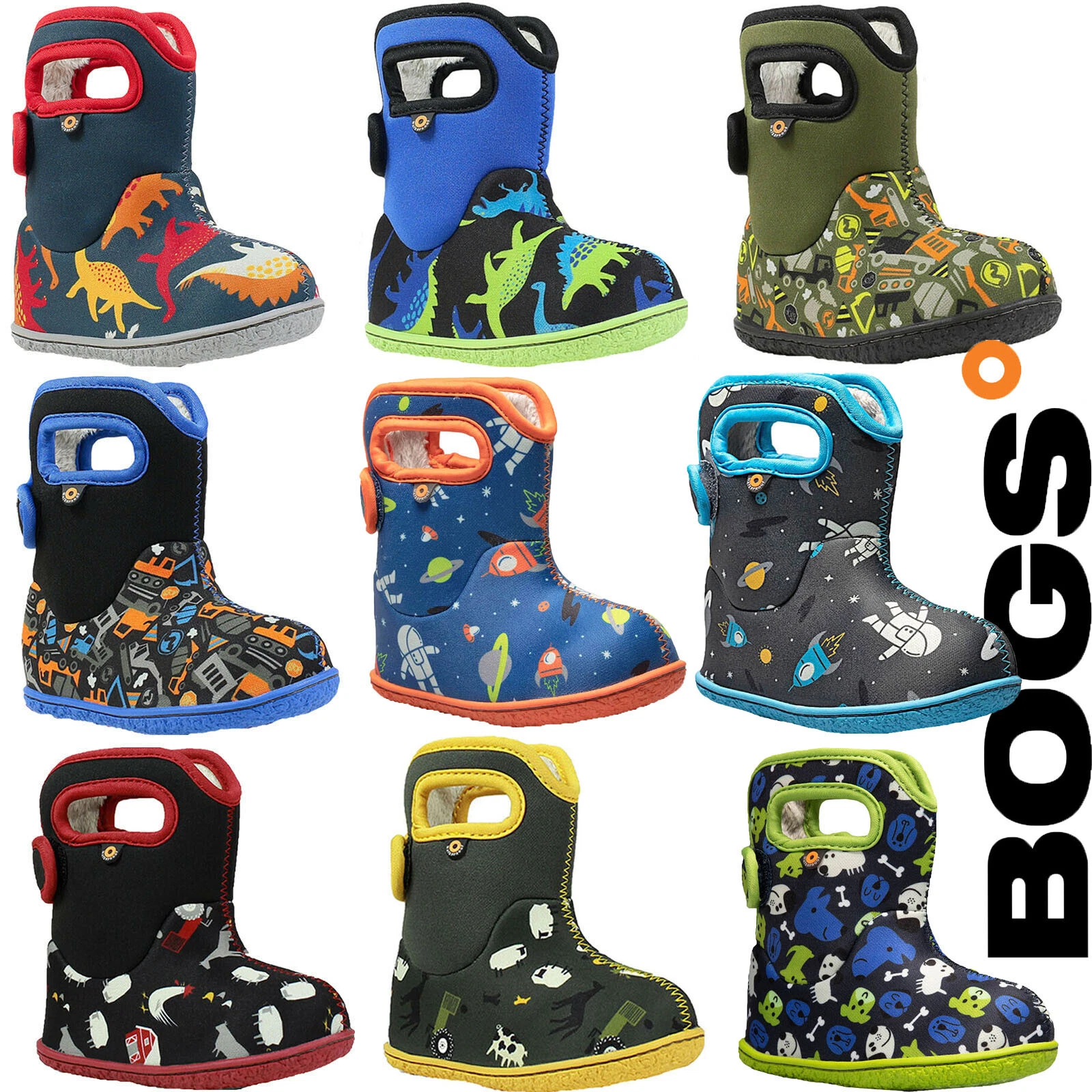 Bogs Kids Waterproof Boots Wellingtons Winter Warm Faux Fur Lined Boys Children
Opens in a new windo