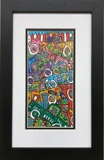 James Rizzi's "Junk, Junk and More Junk" CUSTOM FRAMED Pop Art New