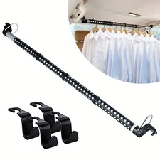 Car Clothes Hanger Bar Expandable Clothes Rack Hanging Rod for Car Truck SUV
