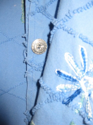 TANTRUMS COLLECTION BLAUE VERZIERTE BESTICKTE JACKE MIT TASCHEN X-LARGE - Bild 5 von 6