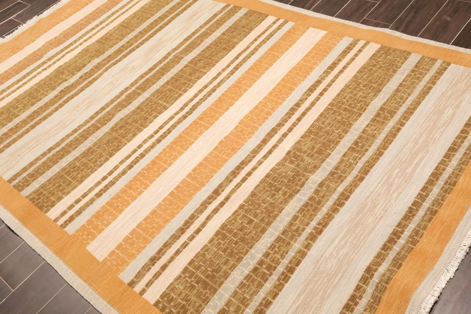 Alfombra moderna 6' x 9' Nourison anudada a mano 100 % lana pelo alto bajo 6x9 Foto 2 de 4