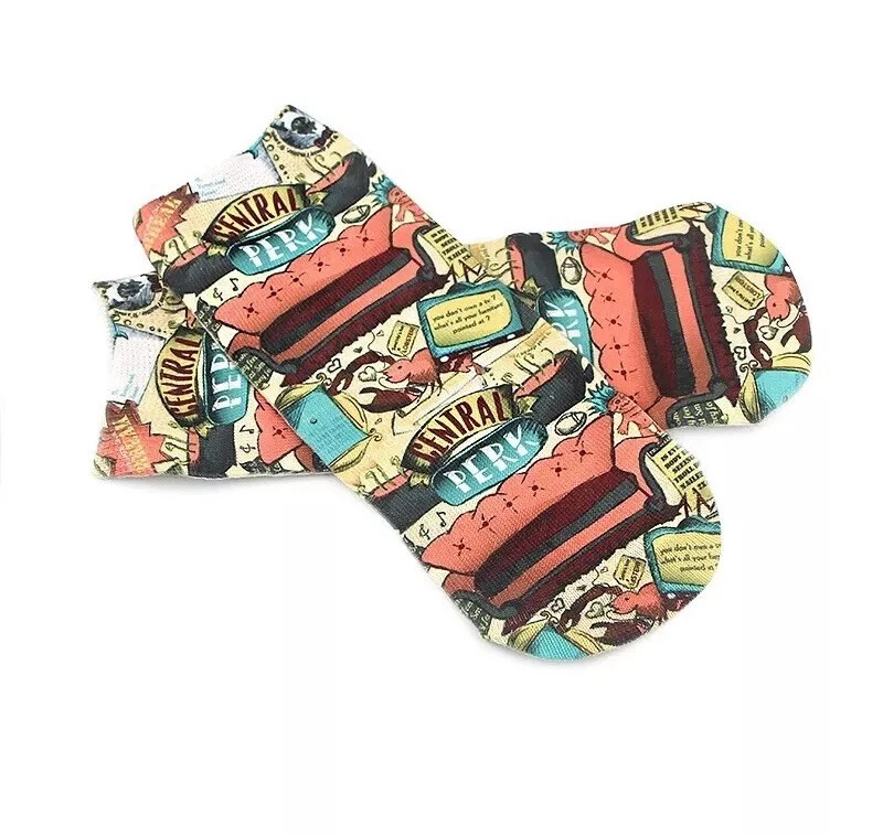 FRIENDS TV Show 1 x Par de Meias de Tornozelo Unissex Central Perk Novidade Presente Aniversário - Imagem 3 de 4