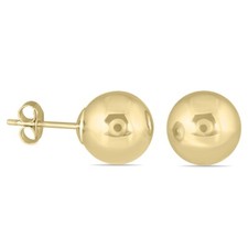 8MM 14K Yellow Gold Filled Ball Earrings  Gold Earrings  Ball Earrings