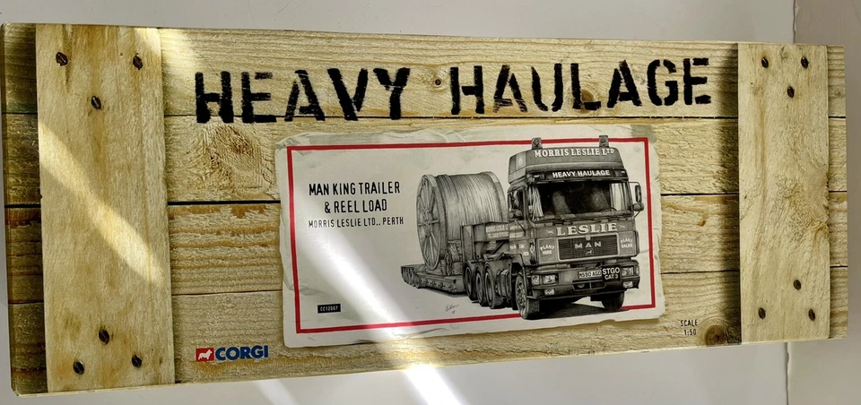 CORGI MORRIS LESLIE LTD, MAN WITH 5 AXLE KING TRAILER. - Image 2 of 4