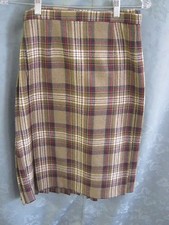 Tartan Plaid Kilt Skirt Size 12 100 Wool