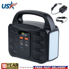 Portable Power Station 100W External Battery Charger Flashlight Solar Generator