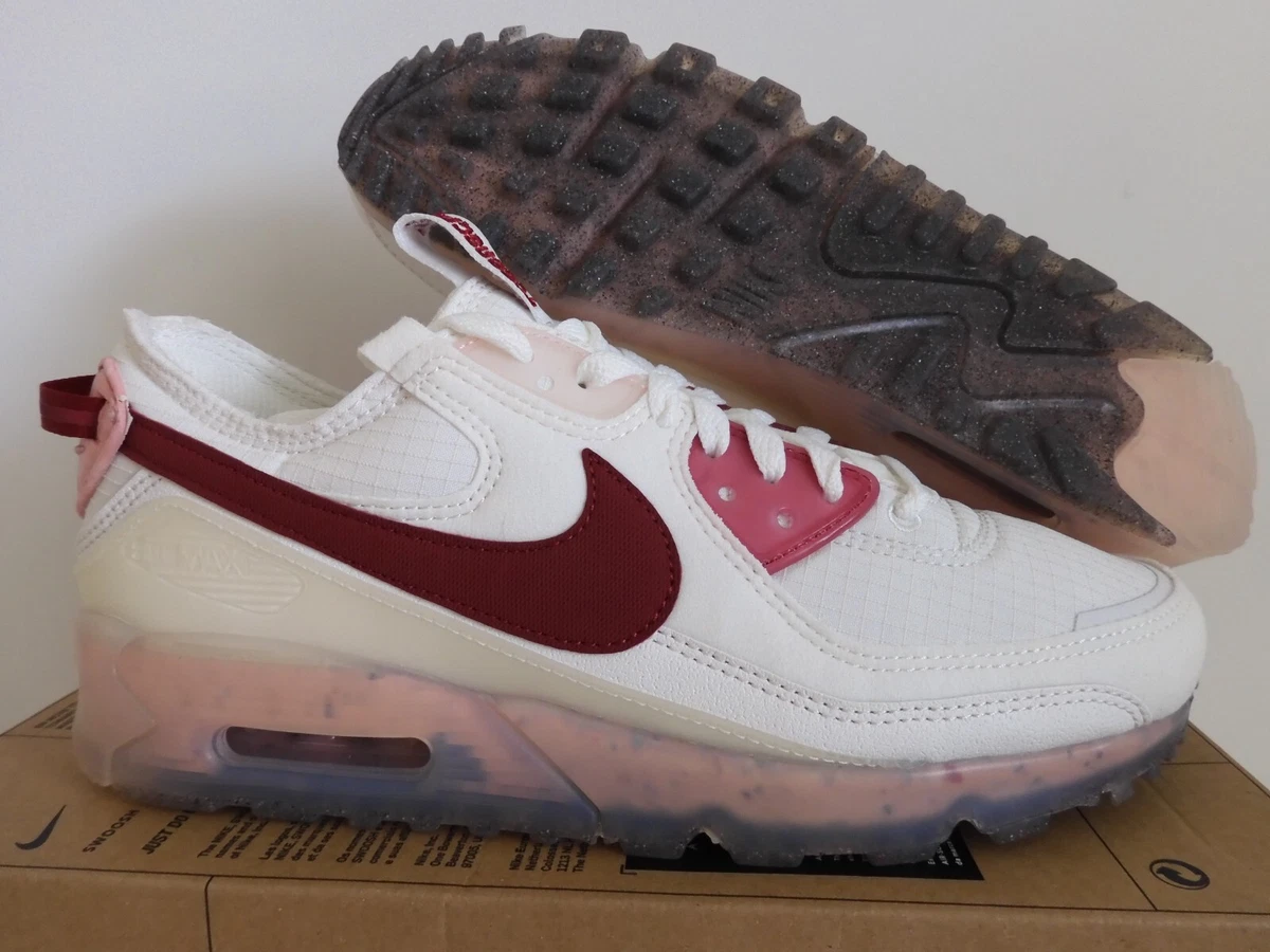 WMNS NIKE AIR MAX 90 AIR MAX TERRASCAPE 90 WHITE-POMEGRANATE SZ 10