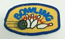 PATCH GSA Girl Scouts Bowling Black Ball White Pins 