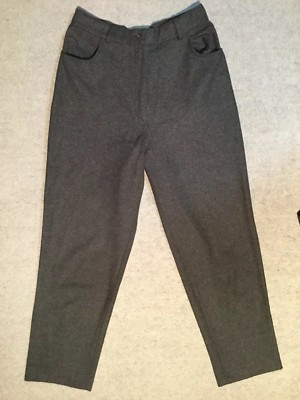 Women's Burberry Vintage Wool Trousers Thomas Burberry Grey