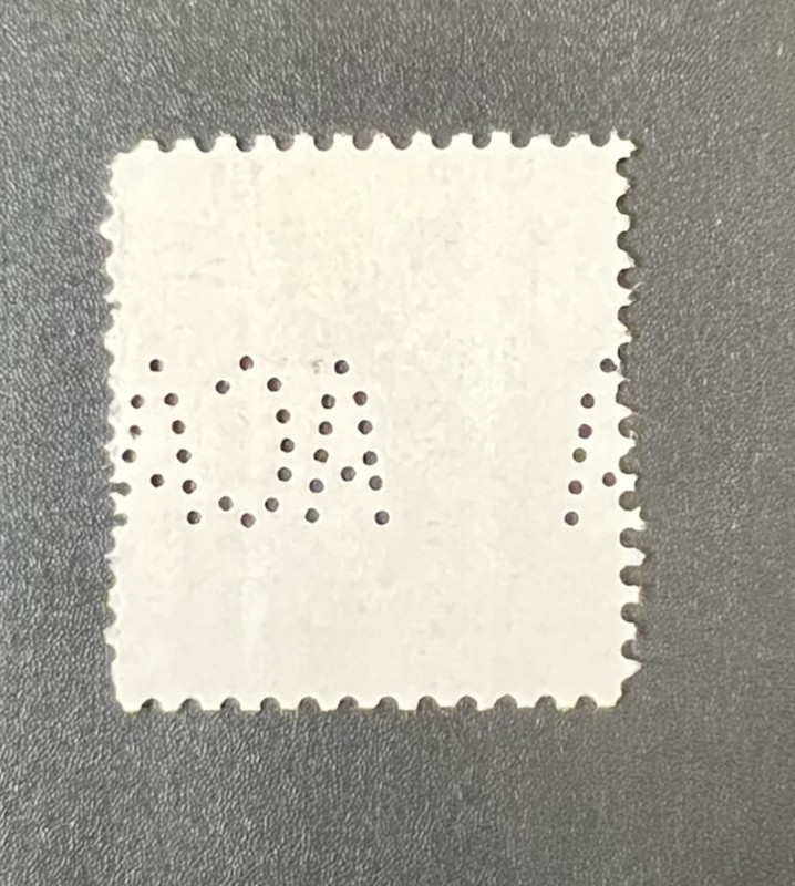 US Perfin Stamp 1960 Pattern A057  Aluminum Corporation of America PA Rated E