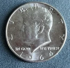 1964 D 90% Silver Kennedy Half Dollar .50 Cent Coin AU Almost Uncirculated