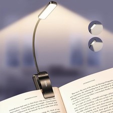 Rechargeable Clip On Book Light Dimmable Eye ...