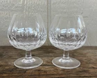 Vtg Waterford Ireland Crystal Blackrock 2 Brandy Snifters Glasses