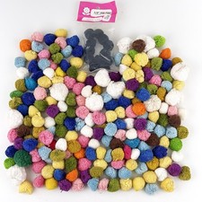 Vintage Pom Poms Lot 1 inch synthetic material- approximately 200 pieces