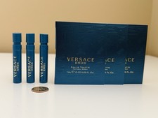3 X VERSACE Eros Eau De Toilette For Men Sample Sprays 0.03oz/1ml EACH