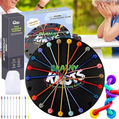Rope Challenge Brainy Knots Logik Spiele, Buntes Gedrehtes Seil Sortier Puzzle