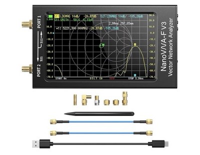 NanoVNA-F V3 1M-6GHz Portable Vector Network Analyzer VNA for MF/HF/VHF/UHF/SHF